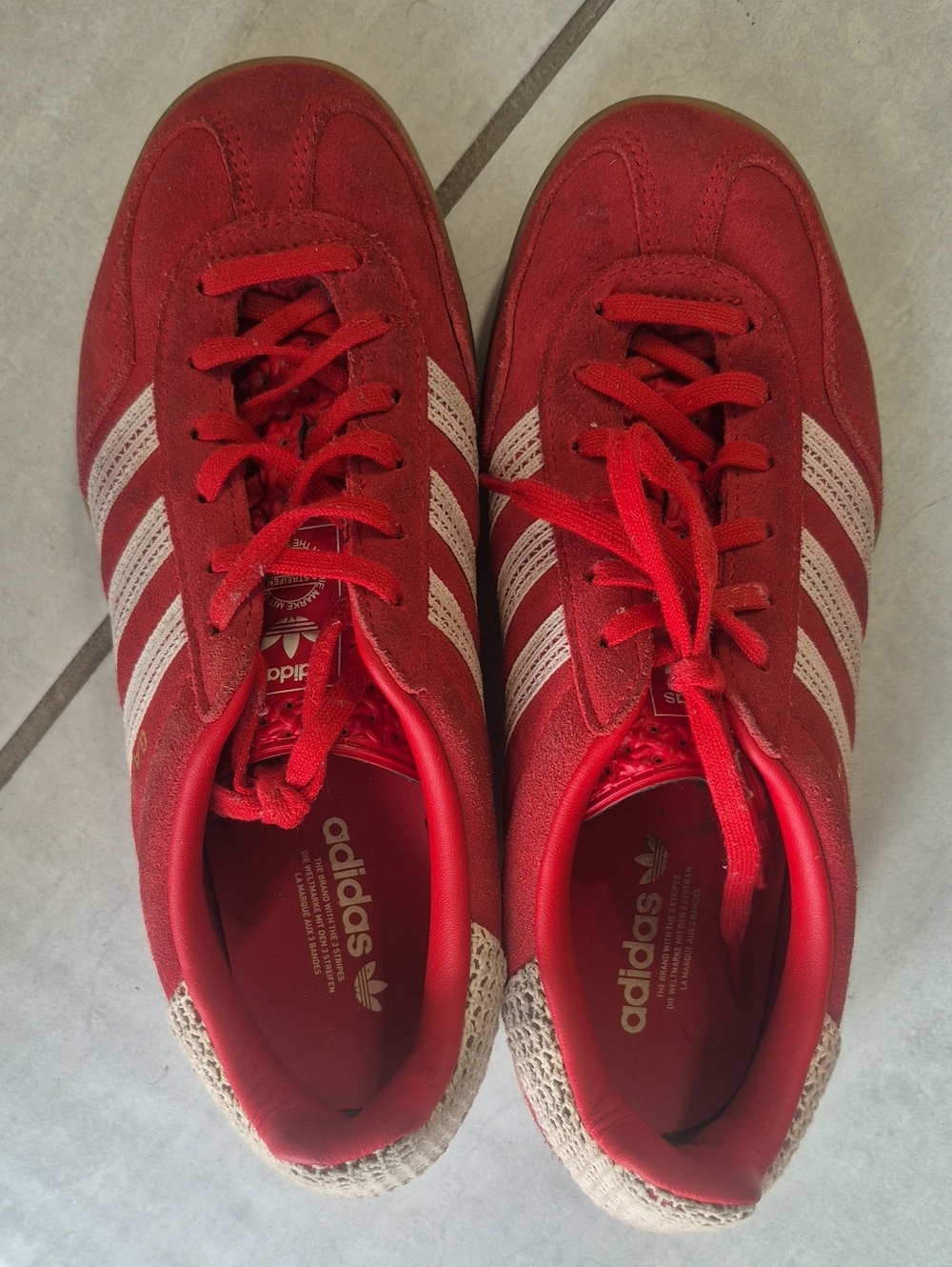 adidas Red with White Stripe Women’s Sneakers